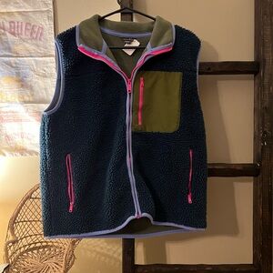 Eddie Bauer Outdoor Multicolored Fleece Vest